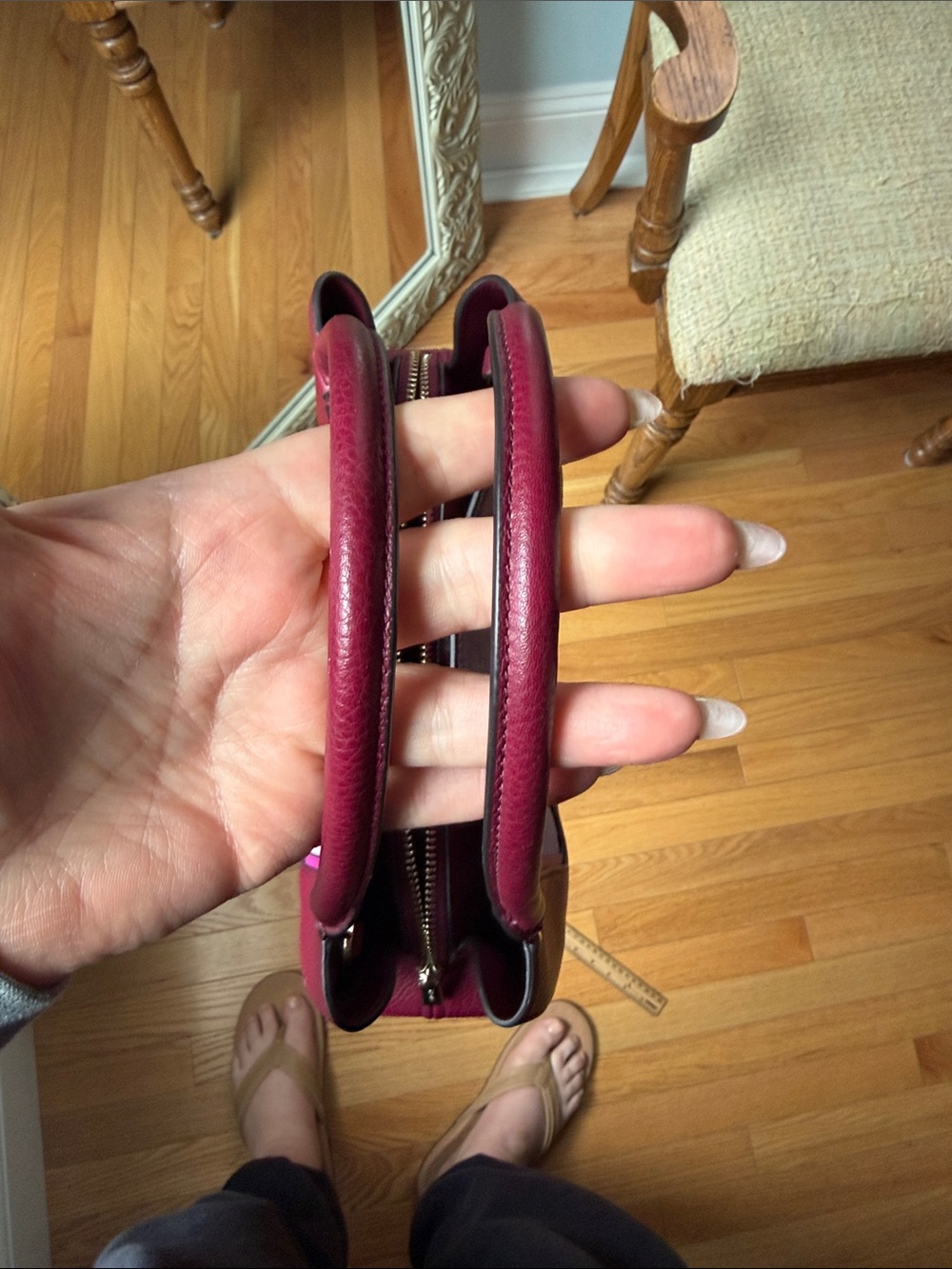 Kate Spade Two-Tone Berry and Lavender Leather and suede Satchel - Picture 8 of 10